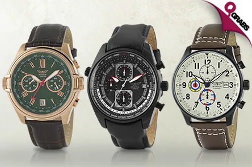 For QR265 Stand Out with Men's OR Women's Aviator Watches - Choose from 9 Classic Designs! (Up to QR649 Value)